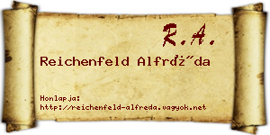 Reichenfeld Alfréda névjegykártya